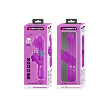 Pretty Love - Vibrador Rabbit Multifunción 4 En 1 Mariposa Fucsia |