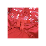 Subblime - Babydoll Satinado Con Encaje Rojo L/Xl | Vybes.it