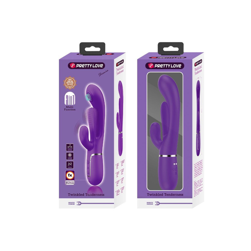 Pretty Love - Shania Triple Vibrador Rabbit Multifunción Morado |