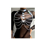 Subblime - 953737 Brustgurt Mit Ringen Und Ketten Silber Eine
