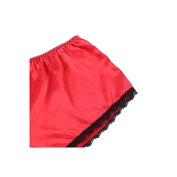 Subblime - 953898 Nachthemd + Höschen Aus Seide Und Spitze Rot S/M
