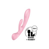 SATISFYER - TRIPLE OH VIBRADOR HÍBRIDO ROSA