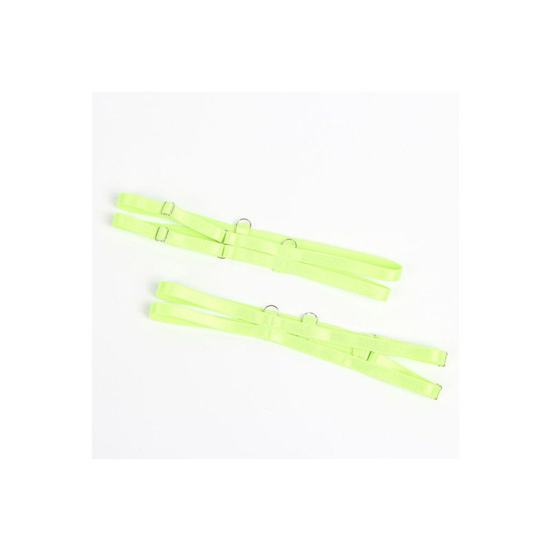 Subblime - 955328 Set Sujetador Con Encaje Y Ligueros Verde Y Azul