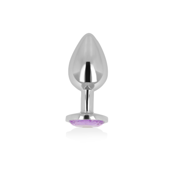 OHMAMA - PLUG ANAL CON CRISTAL VIOLETA 8 CM