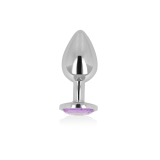 OHMAMA - PLUG ANAL CON CRISTAL VIOLETA 8 CM