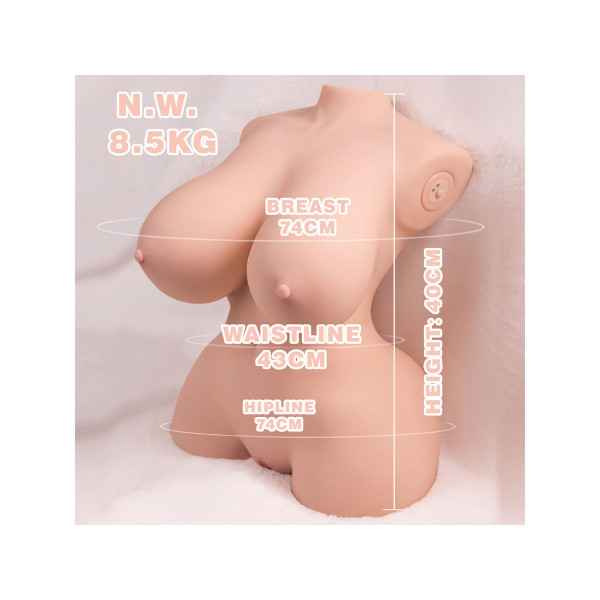 XISE - TINY THRUSTING TORSO REALÍSTICO CON VIBRACIÓN FEMENINO 40 CM