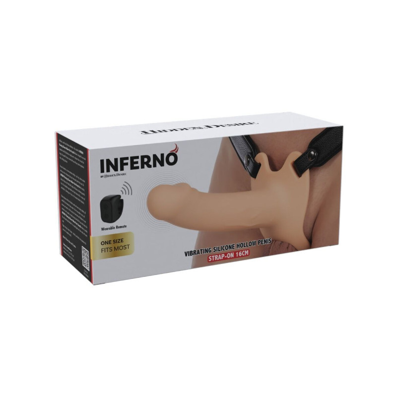 Hidden Desire - Inferno Strap - On Funda Para Pene Con Vibración 16