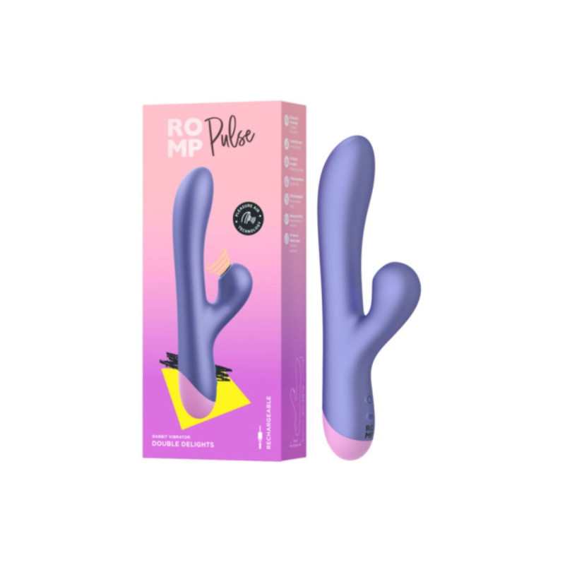 Romp - Pulse Vibratore Elettrico Blu Rabbit Per La Sensibilità Del