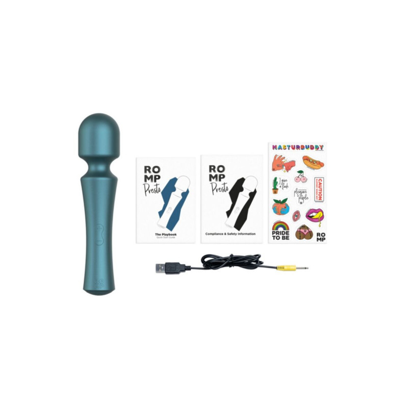 Romp - Presto Mini Wand Vibrador Cabezal Flexible Verde | Vybes.it