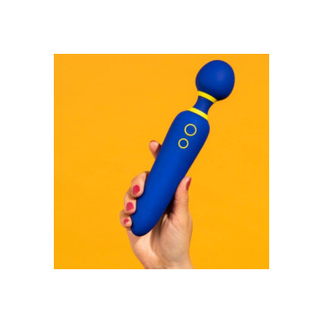 Romp - Flip Vibrador Wand Silencioso 10 Modos Azul | Vybes.it