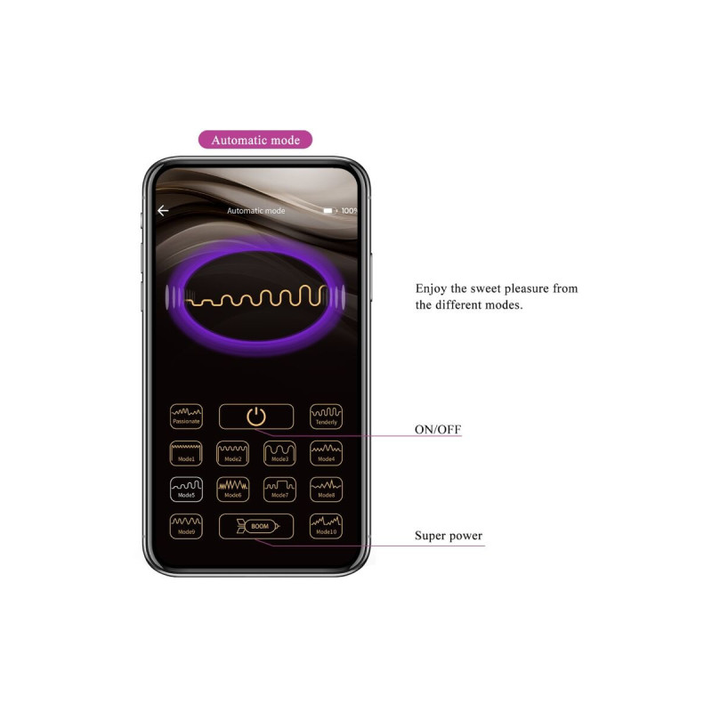Pretty Love - Baird G - Spot 12 Vibraciones Recargable Lila App |