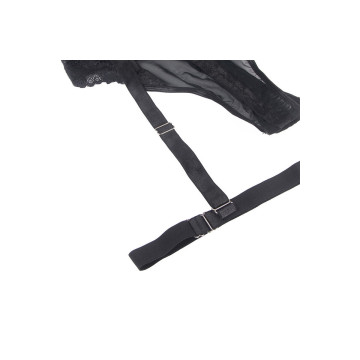 Subblime - Teddy Con Liguero Detalle Tiras Pecho Negro S/M |