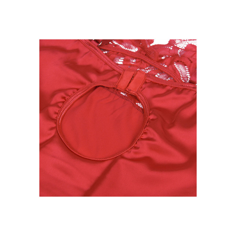 Subblime - Babydoll Satinado Con Encaje Rojo L/Xl | Vybes.it