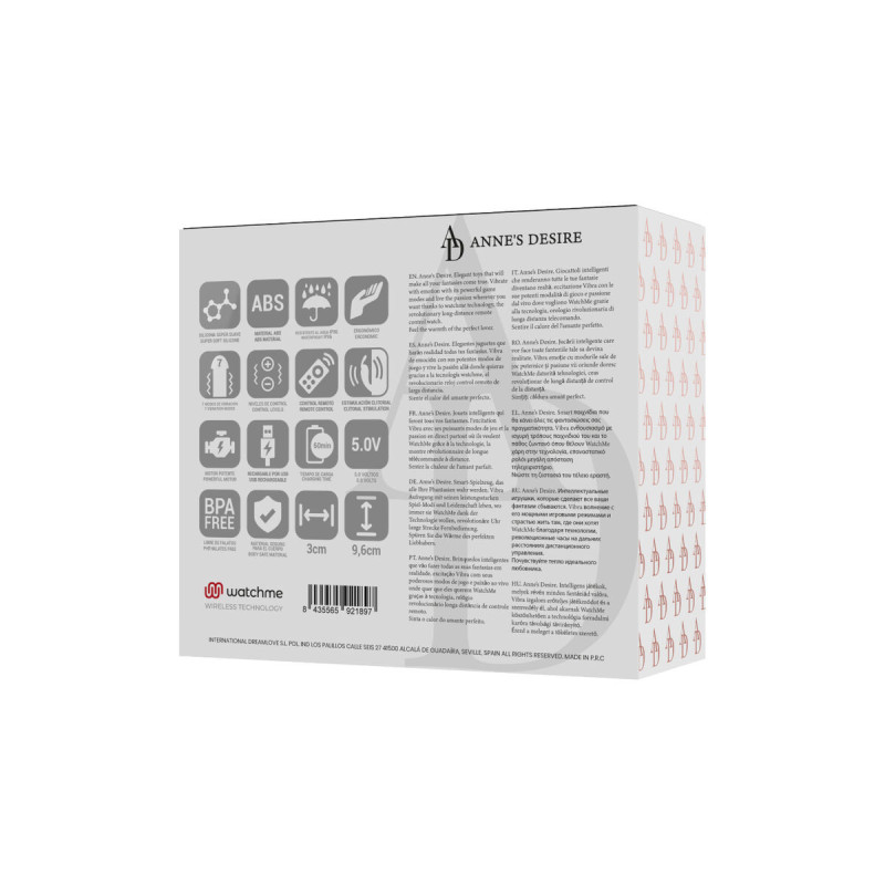 Anne's Desire - Panty Pleasure Tecnología Watchme Negro/Gold |