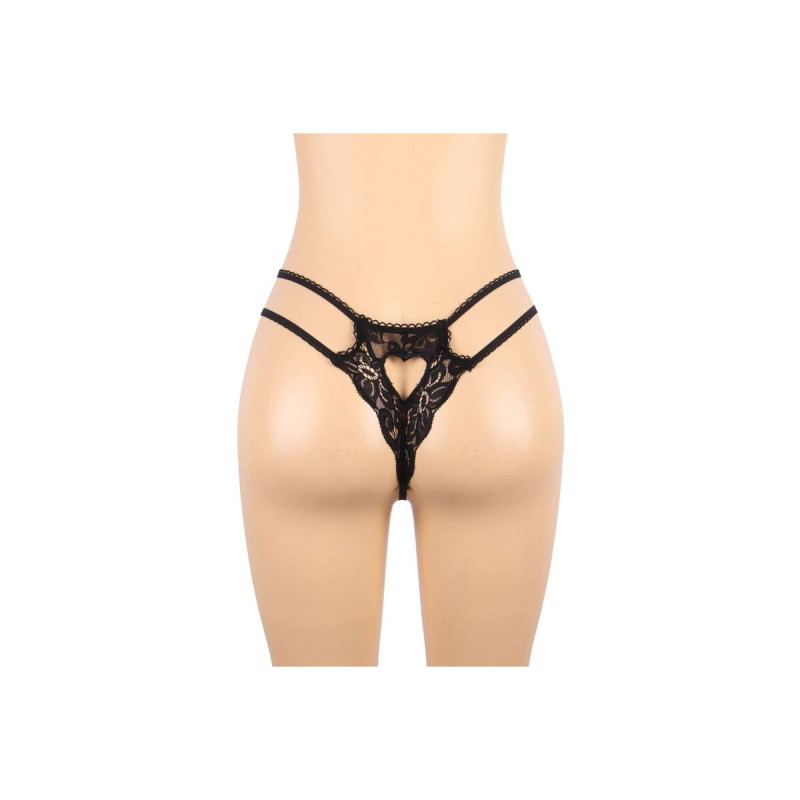 Subblime - Set Dreiteiliges Set Bh+ Strumpfgürtel + String L/Xl |
