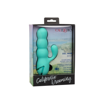 Calexotics - Del Mar Diva Vibrator Rabbir Aqua Green By California