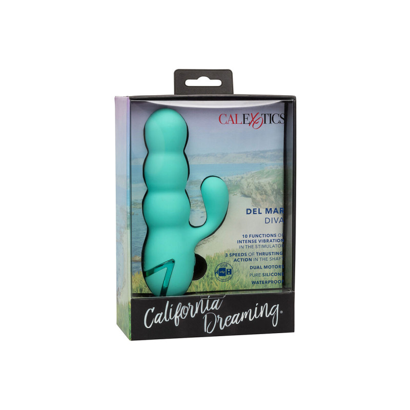 Calexotics - Del Mar Diva Vibrator Rabbir Aqua Green By California