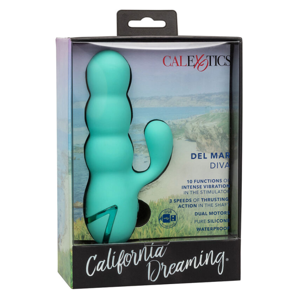 CALEXOTICS - DEL MAR DIVA VIBRATOR RABBIR AQUA GRÜN VON CALIFORNIA DREAMING