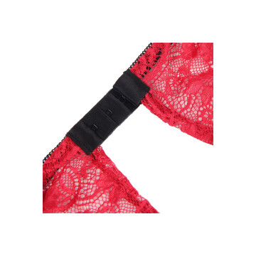 Subblime - 953898 Nachthemd + Höschen Aus Seide Und Spitze Rot S/M