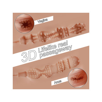 XISE - TRACY VIBRATING MASTURBADOR VAGINA Y ANO REALÍSTICO MULTIPOSICIÓN CON VIBRACIÓN