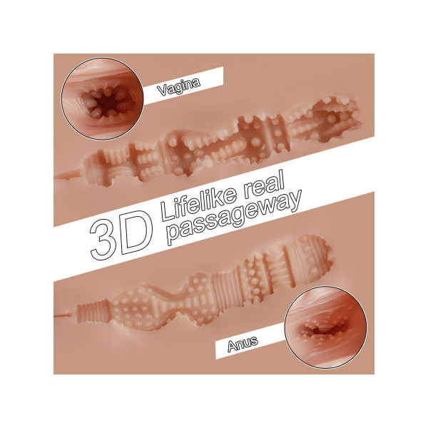 XISE - TRACY VIBRATING MASTURBADOR VAGINA Y ANO REALÍSTICO MULTIPOSICIÓN CON VIBRACIÓN