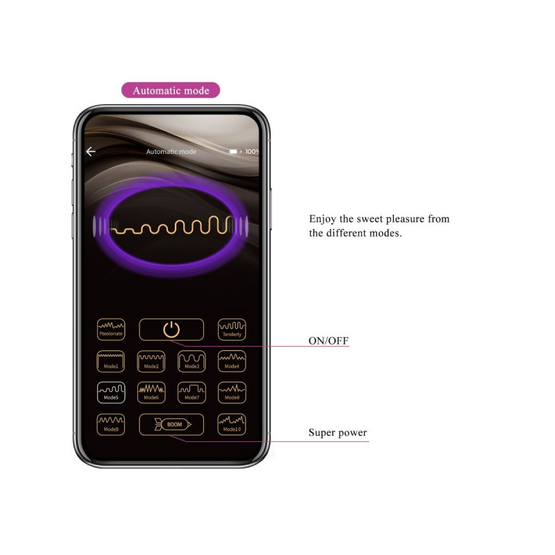 Pretty Love - Leviathan Vibrador Controlado Por App Morado |