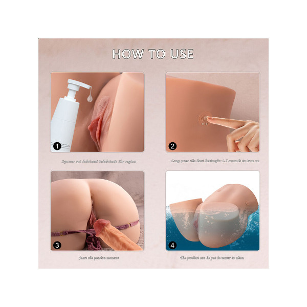XISE - ETHEL THRUSTING MASTURBADOR VAGINA REALÍSTICO CON VIBRACIÓN MULTIPOSICIÓN