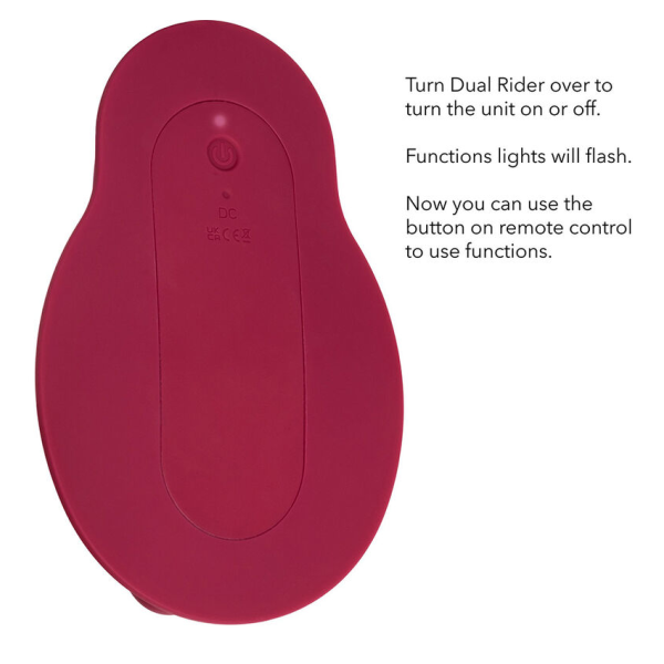 CALEXOTICS - RIDER MASSAGER DOUBLE MOTEUR TÉLÉCOMMANDE ROUGE
