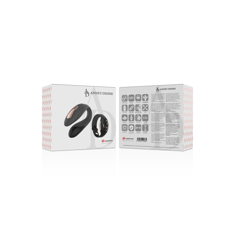 Anne's Desire - Dual Pleasure Tecnología Watchme Negro/Gold |