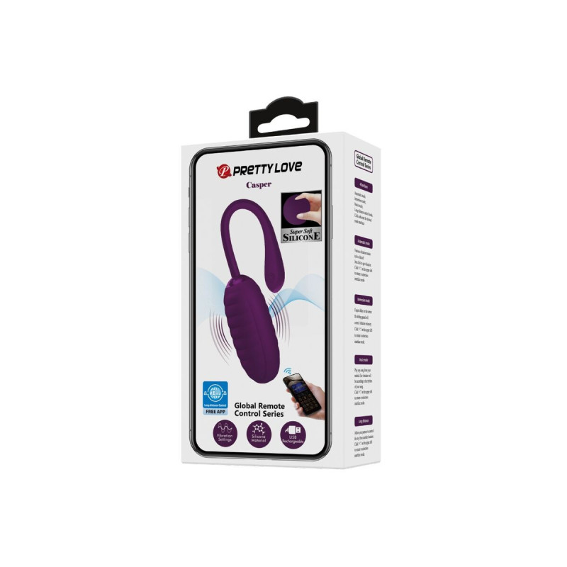Pretty Love - Casper Huevo Vibrador Recargable Morado | Vybes.it
