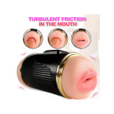 SHEQU - KAY MASTURBADOR DOBLE CON VIBRACIÓN DUAL BOCA Y VAGINA