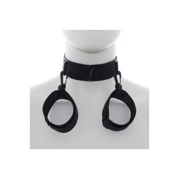 OHMAMA FETISH - HANDSCHELLEN UND KRAGEN AUS NYLON - Handschellen befe…
