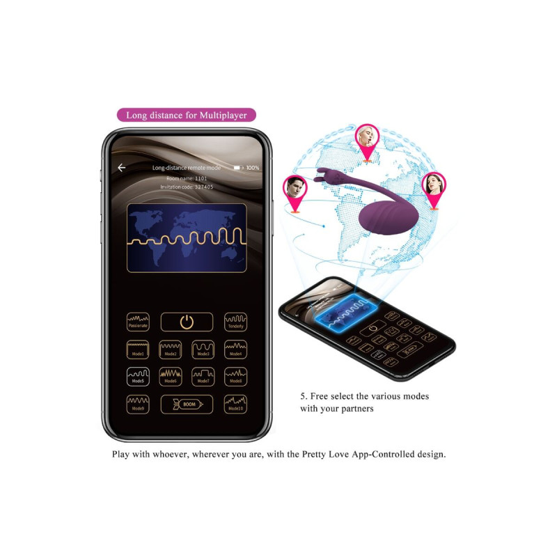 Pretty Love - Catalina Vibrador App Control Remoto Lila | Vybes.it