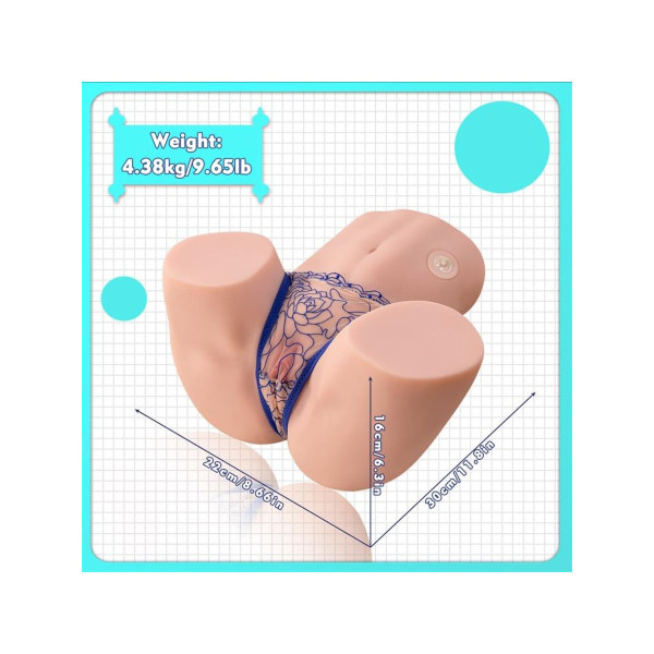 XISE - MAYA SUCKING MASTURBADOR VAGINA Y ANO REALÍSTICO CON VIBRACIÓN Y SUCCIONADOR 4.5 KG