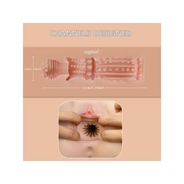 XISE - ETHEL THRUSTING MASTURBADOR VAGINA REALÍSTICO CON VIBRACIÓN MULTIPOSICIÓN