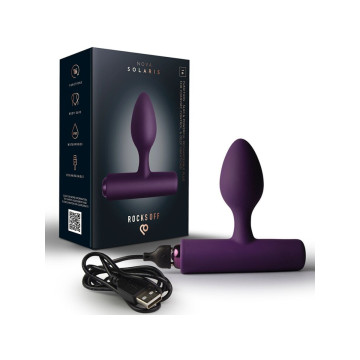 Rocks - Off - Nova Solaris Plug Anal Fino Recargable 16 Funciones