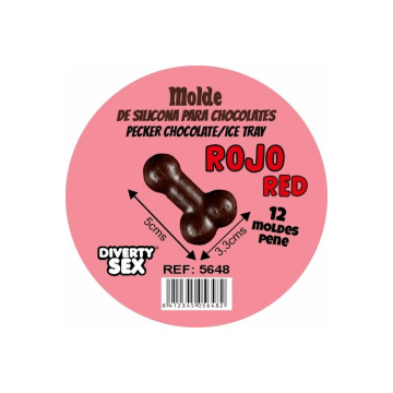 DIABLO PICANTE - STAMPO PER CIOCCOLATO CON 12 PENI IN SILICONE DA APP…