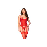 Chilirose - Cr 4893 Set Corset Rojo S | Vybes.it