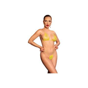 Chilirose - Cr 4898 Gelber Strass - Bikini, Eine Grösse | Vybes.it