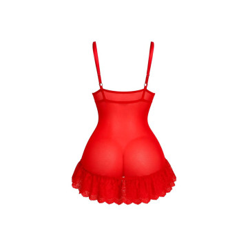 LIVCO CORSETTI FASHION - NUIT SET CAMISETA + PANTY ROJO 2028 S/M