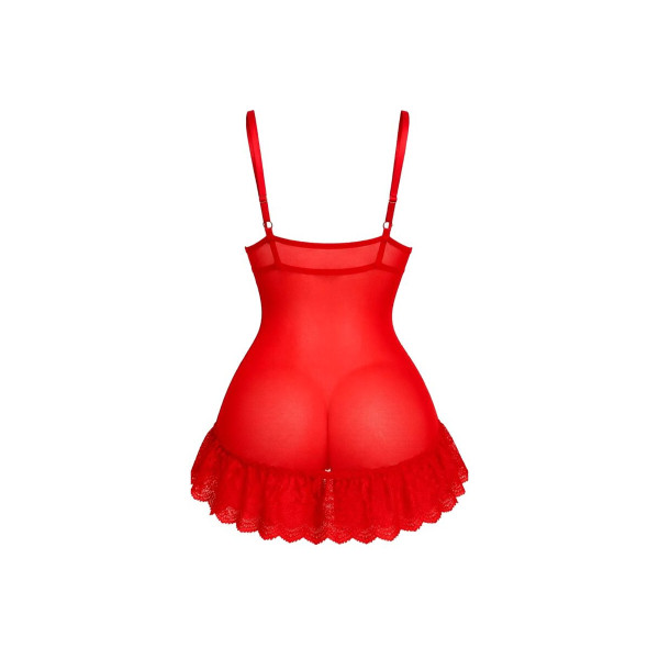 LIVCO CORSETTI FASHION - NUIT SET CAMISETA + PANTY ROJO 2028 L/XL
