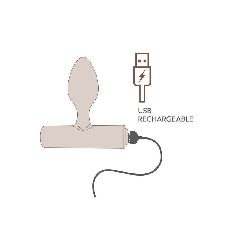 Rocks - Off - Nova Solaris Plug Anal Fino Recargable 16 Funciones