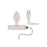 Rocks - Off - Nova Solaris Plug Anal Fino Recargable 16 Funciones