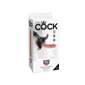 King Cock - Harness With Realistic Penis 20.3 Cm | Vybes.it