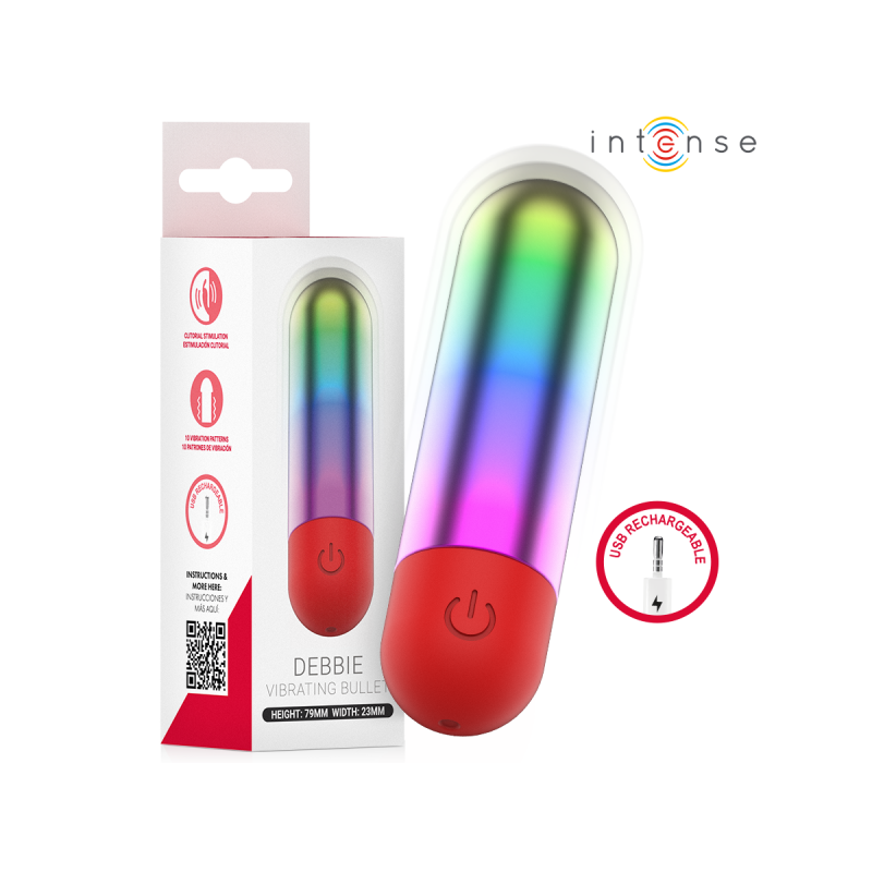 INTENSE - DEBBIE RAINBOW CLITORIS VIBRATING BULLET - INTENSE FUN TOYS…