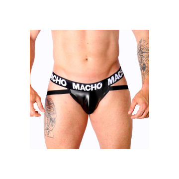MACHO - MX25NC JOCK BLACK LEATHER S - MACHO UNDERWEAR - /product_mode…
