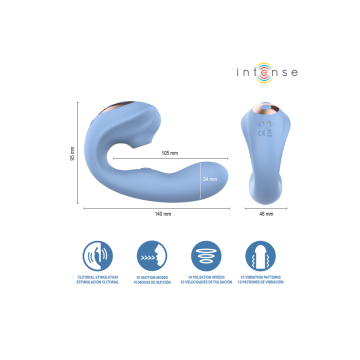 Intense - Gina Estimulador De Clítoris Multifunción Azul | Vybes.it