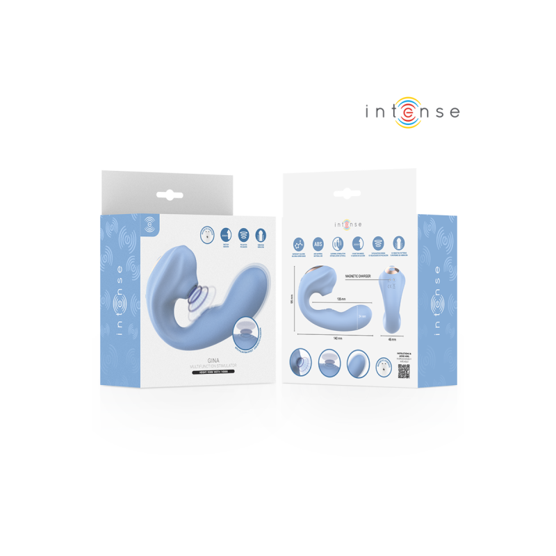 Intense - Gina Estimulador De Clítoris Multifunción Azul | Vybes.it