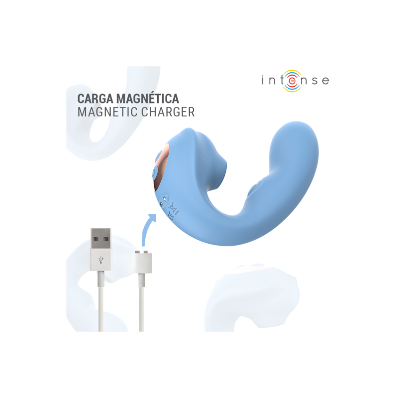 Intense - Gina Estimulador De Clítoris Multifunción Azul | Vybes.it