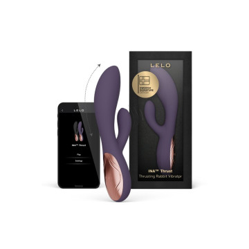 Lelo - Ina Thrust Rabbit Thrusting Vibrator Purple | Vybes.it